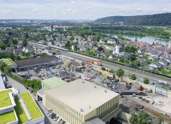 Areal Kaiseraugst mit Blick Richtung Basel